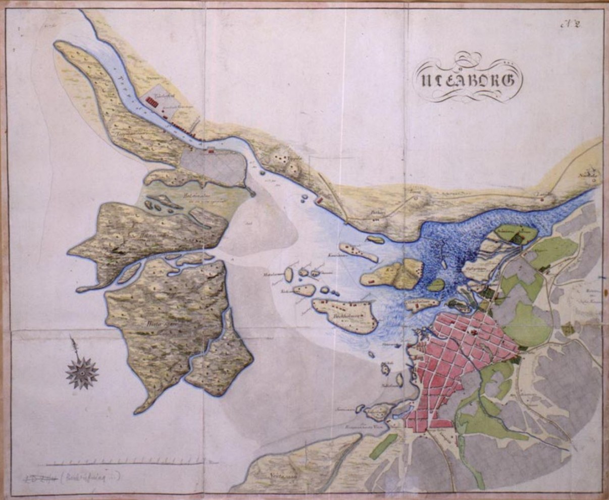 Oulun kartta vuodelta 1802
