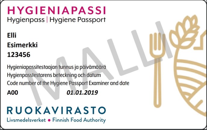 An example of a hygiene passport