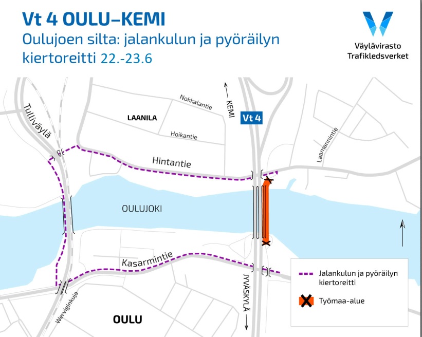 Kartta kiertoreitistä