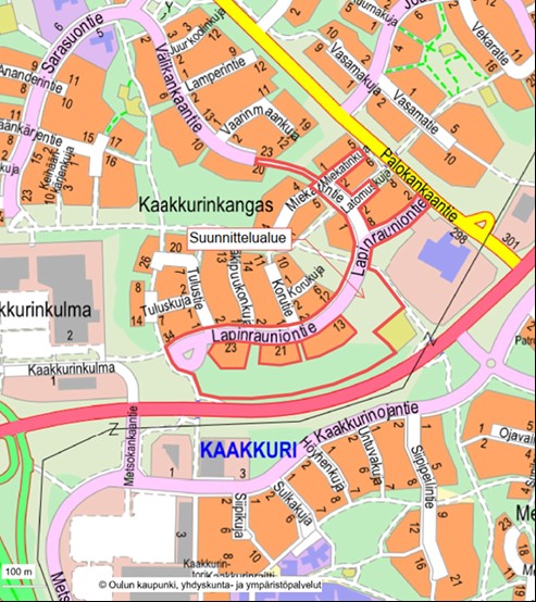 Kartta suunnittelualueesta