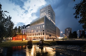 Viitesuunnitelmakuva Isokadulta päin