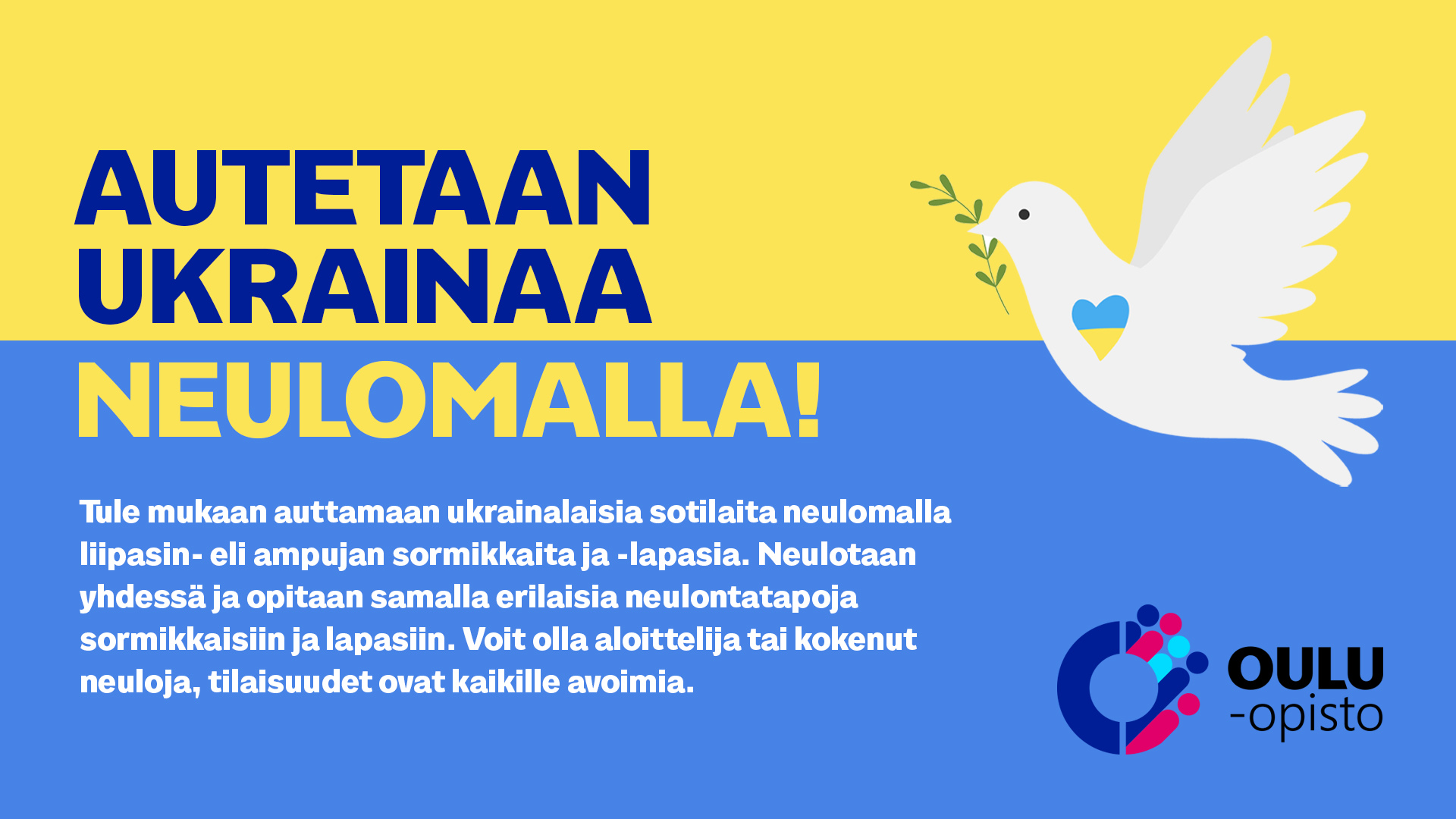 Autetaan Ukrainaa neulomalla -tapahtumat jatkuvat!