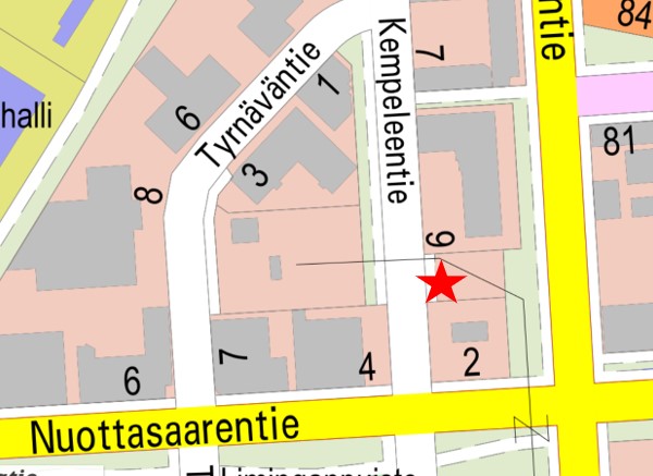 Kartta, joka kertoo, missä tulppaaneita jaetaan.