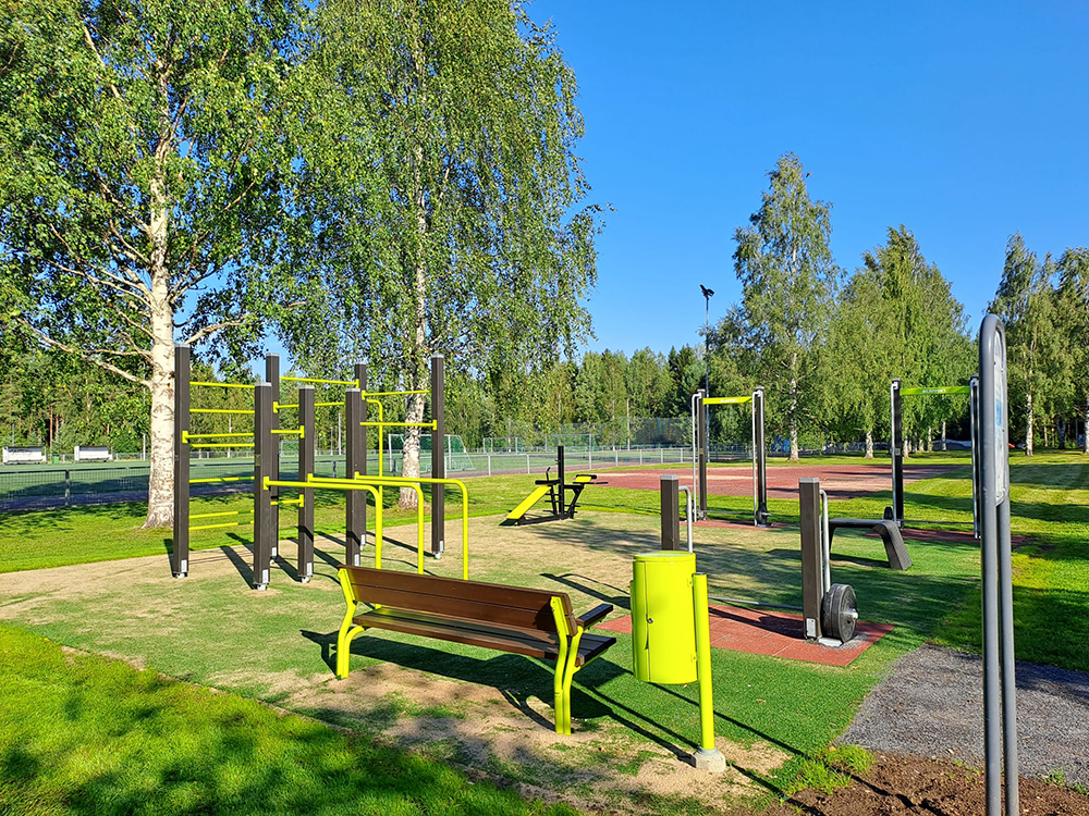 talvikkipuiston kuntoilupaikka