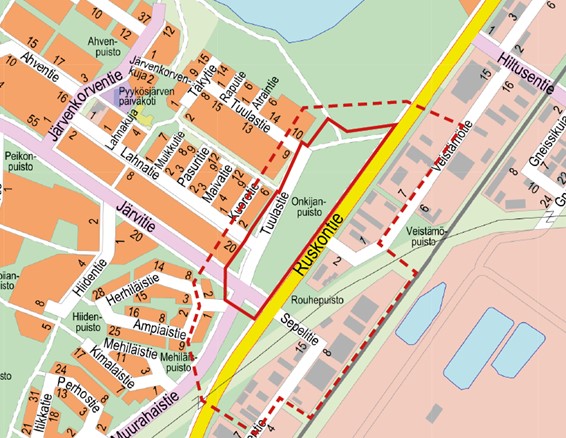 kartta suunnittelualueesta