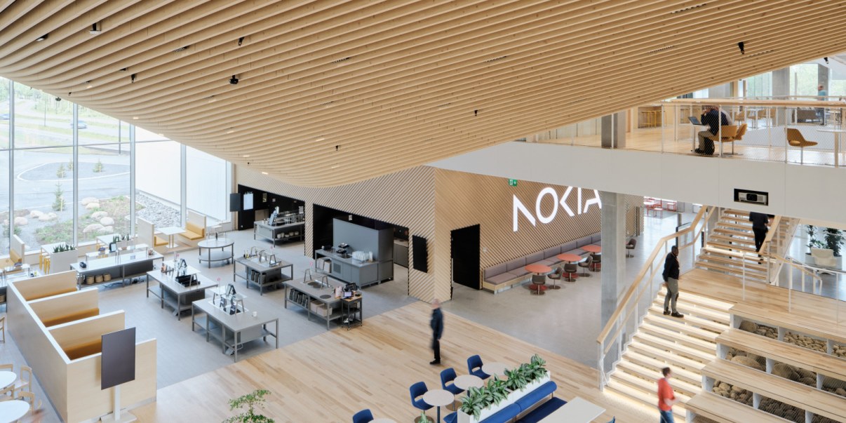Nokian uusi kampus sisältä