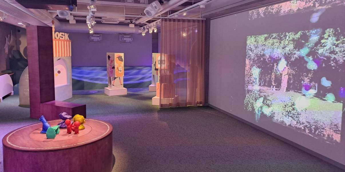 Ystävän talo -näyttelyä Lastenkulttuurikeskus Kotilossa.