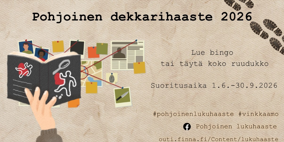 Pohjoinen dekkarihaaste, lue bingon tai täytä koko ruudukko, suoritusaika 1.6.-30.9.