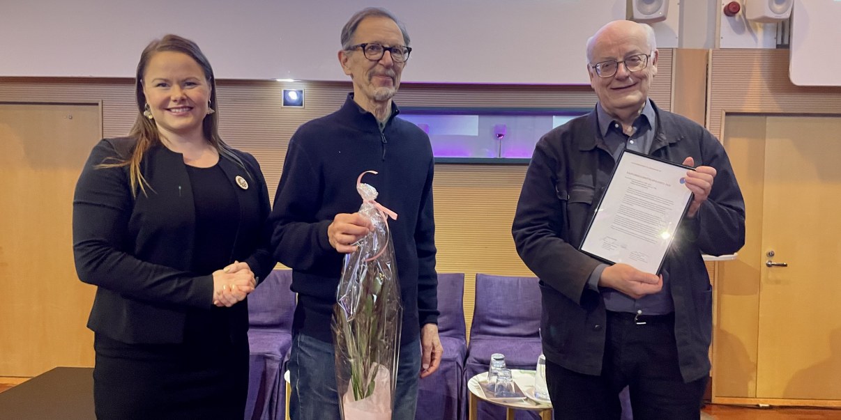 Kuvassa Miina-Anniina Heiskanen, Timo Takala ja Pekka Salmela.