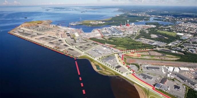 Havainnekuvassa näkyy Oritkarin teollisuusalue.