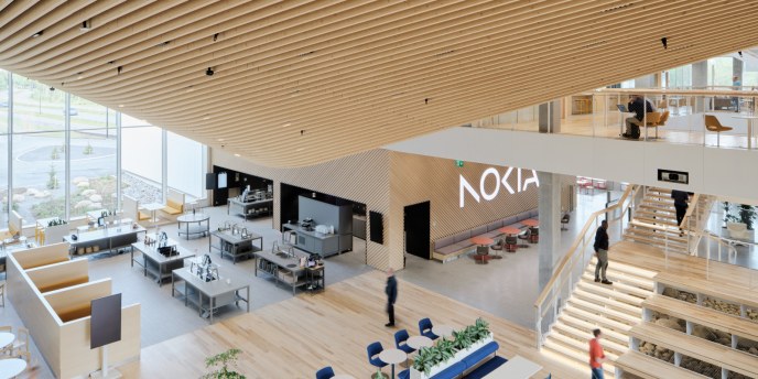 Nokian uusi kampus sisältä