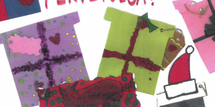 Kuvassa on osa koulumme 2. luokkaisten tekemää varsinaista kutsua.