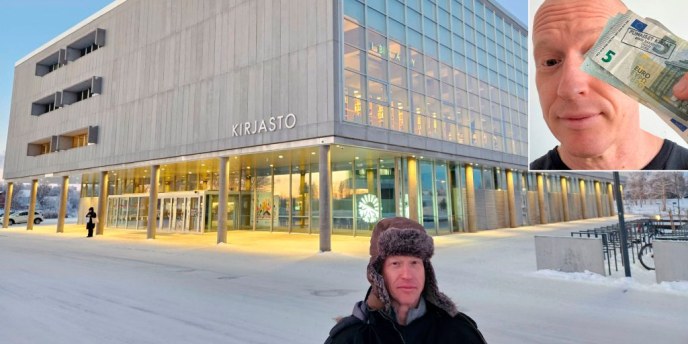 Riiko Sakkisen Punaiset kirjat valtasivat kirjaston – taiteilija piilotti seteleitä lainattaviin kirjoihin