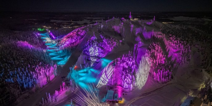 Valofestivaali valaisee Rukan rinteet kaamoksen pimeydessä osana kulttuuripääkaupunkivuotta