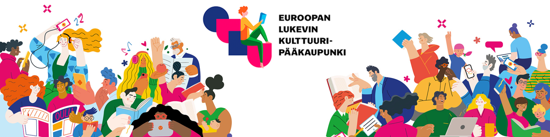 Euroopan lukevin kulttuuripääkaupunki -kuvitusta.