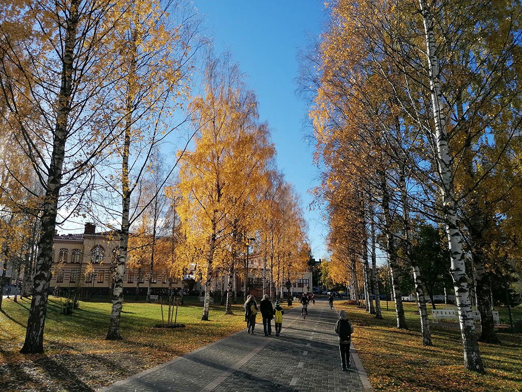Åströminpuiston uudistettu pyörätie.