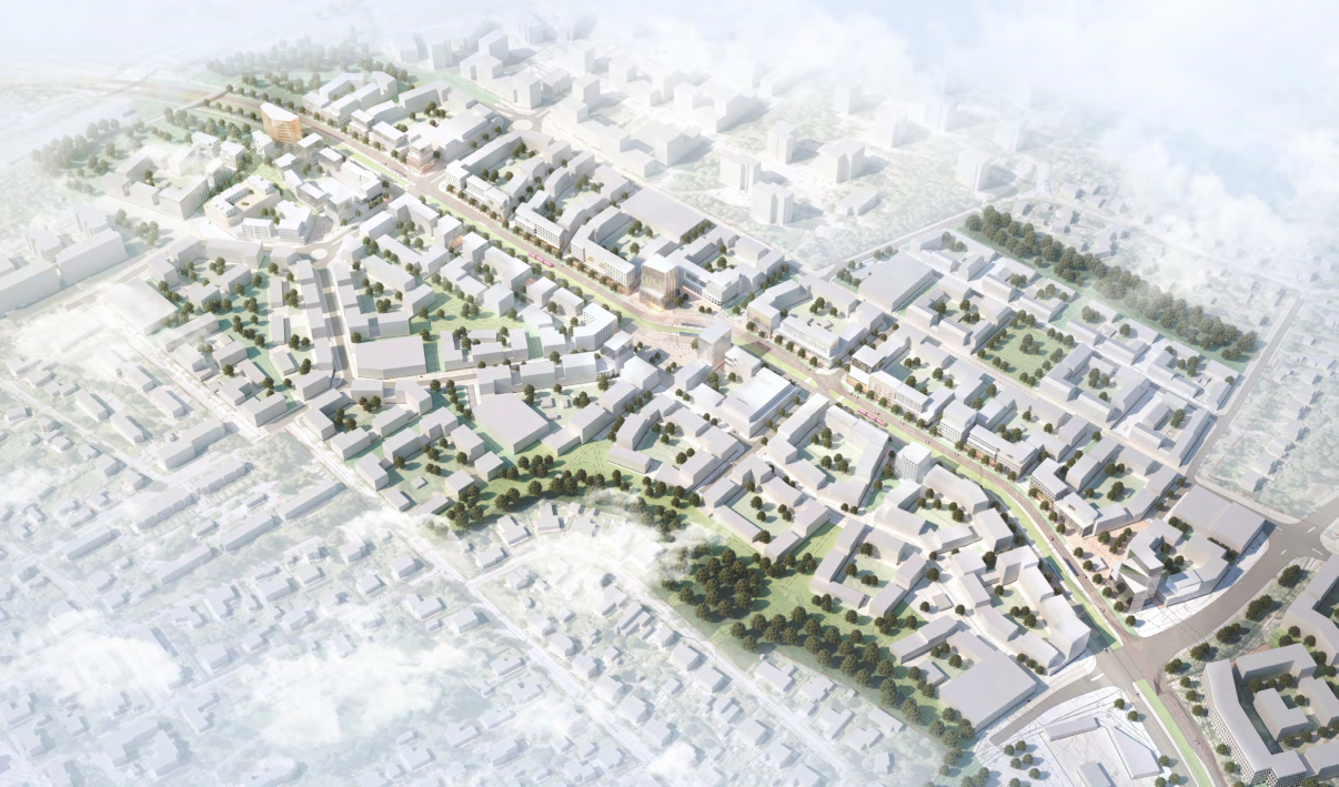 Havainnekuva suunnittelualueesta