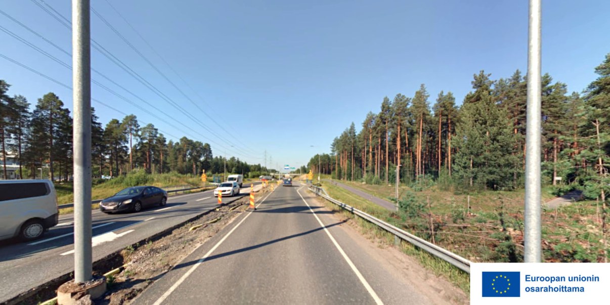 Kuva, Poikkimaantie, Euroopan unionin osarahoittama.