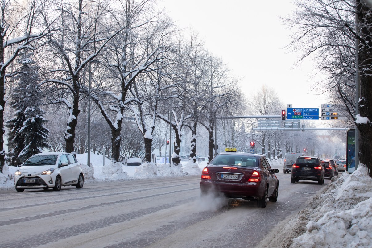 Liikennevalot talvella