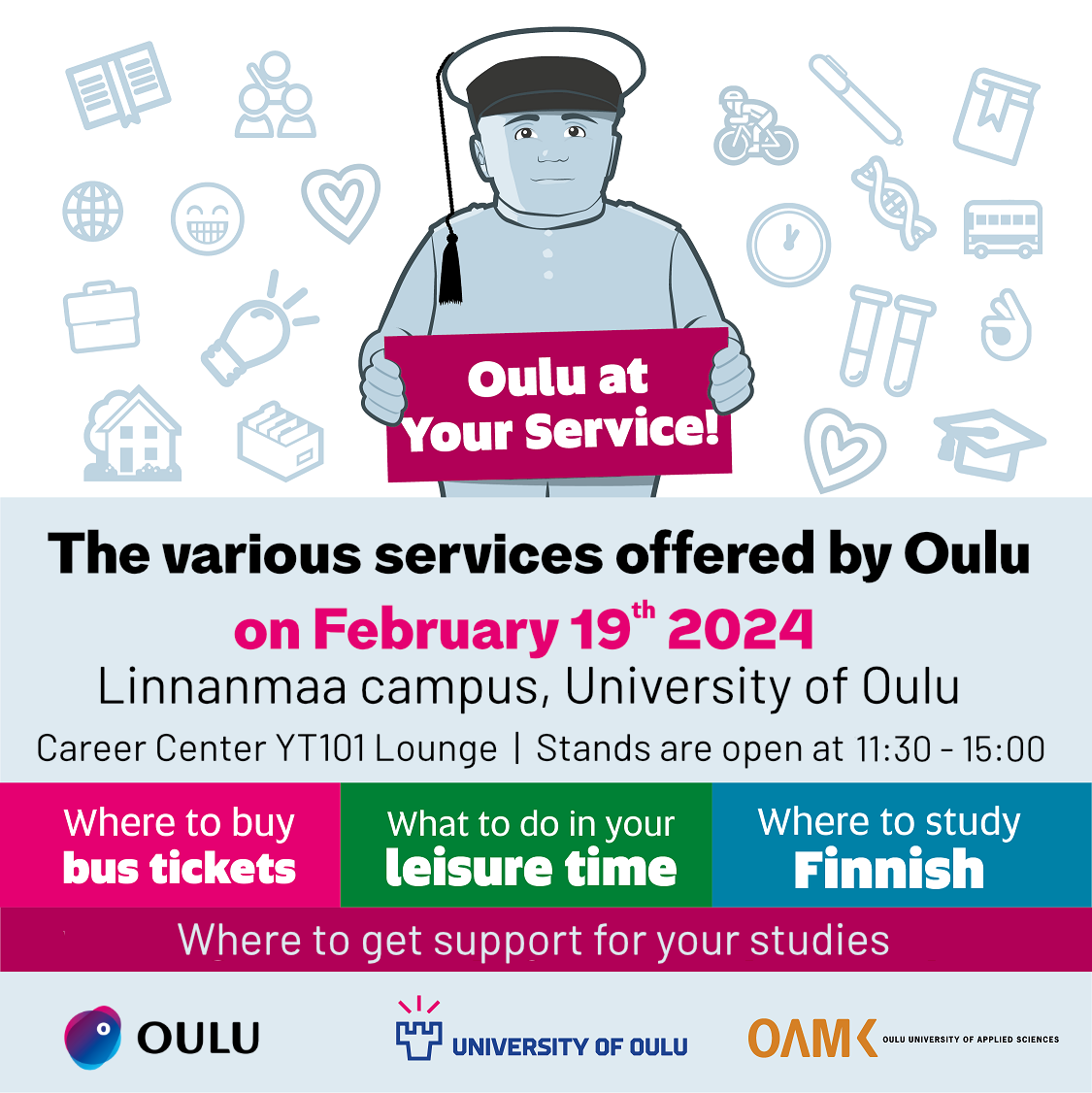 Oulu Loves Me tapahtuman tunnus