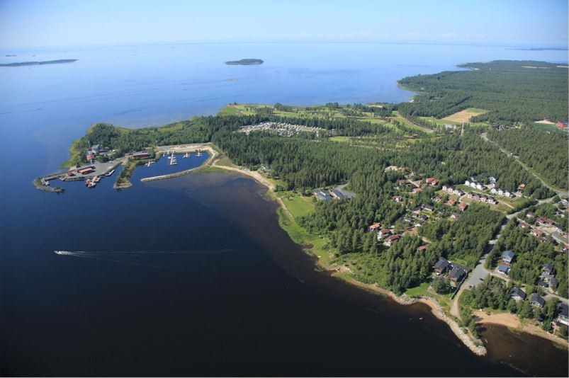 Viistoilmakuva Virpiniemen alueelta