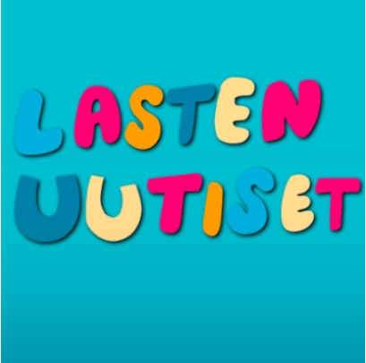 kuvassa paksuilla eri värisillä kirjaimilla lukee lasten uutiset