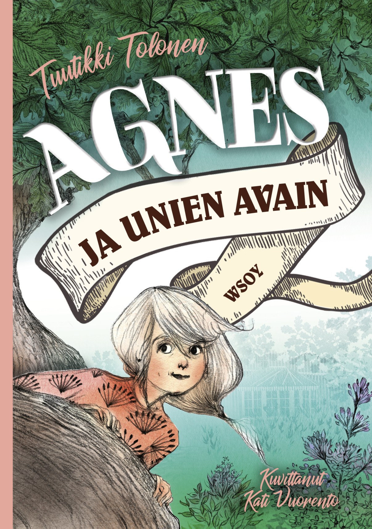 Agnes ja unien avain -kirjan kansikuvitus
