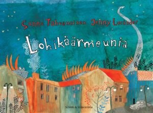 Dröm om drakar / Lohikäärmeunia -kirjan kansikuvitus
