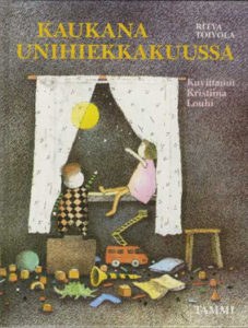 Kaukana Unihiekkakuussa -kirjan kansikuvitus