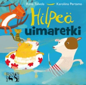 Hilpeä uimaretki -kirjan kansikuvitus