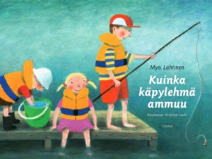 Kuinka käpylehmä ammuu -kirjan kansikuvitus