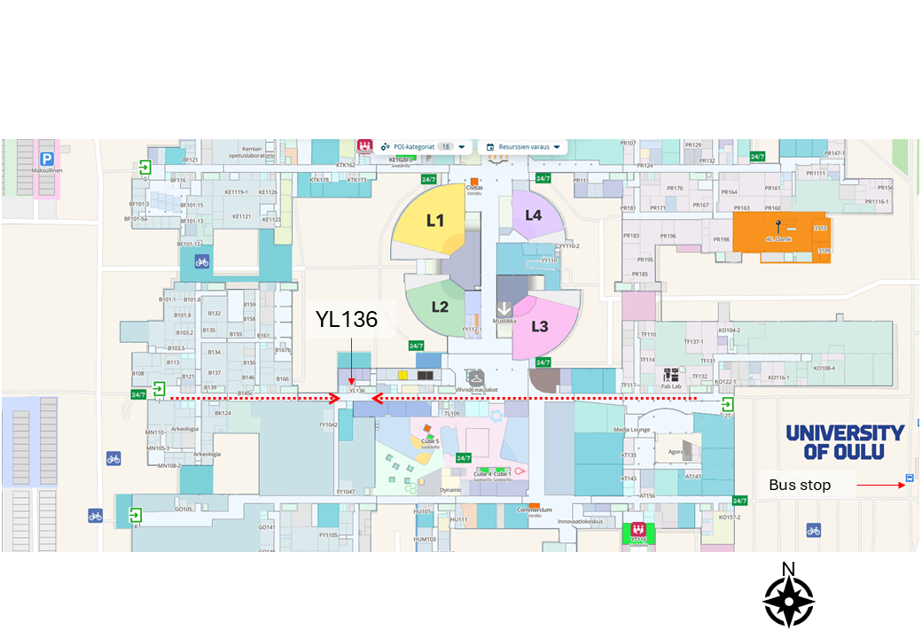 Linnanmaa campus map