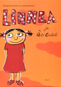 Linnea ja Äiti Enkeli -kirjan kansikuvitus