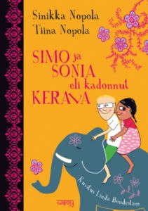 Simo ja Sonia eli kadonnut Kerala -kirjan kansikuvitus