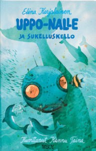 Uppo-Nalle ja sukelluskello -kirjan kansikuvitus