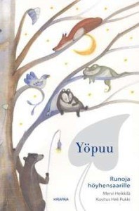 Yöpuu. Runoja Höyhensaarille -kirjan kansikuvitus