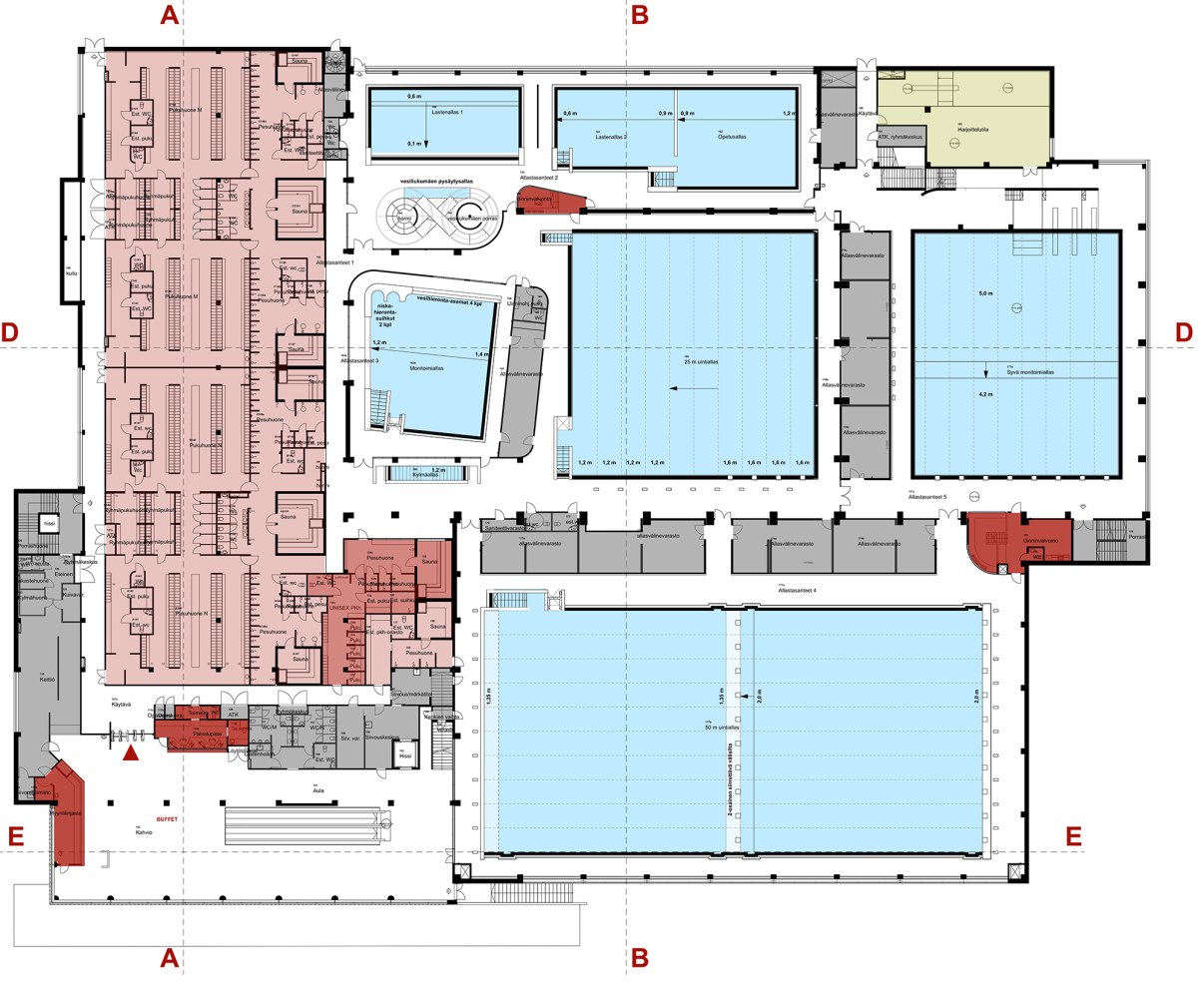 Pohjapiirros ensimmäinen kerros