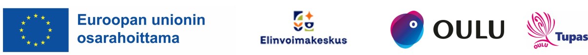 Logot Euroopan union osarahoittama, Elinvoimakeskus, TUPAS ja Oulu