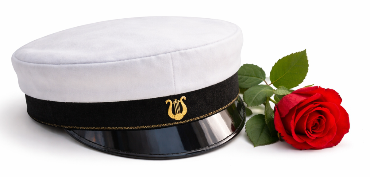 ylioppilaslakki ja ruusu