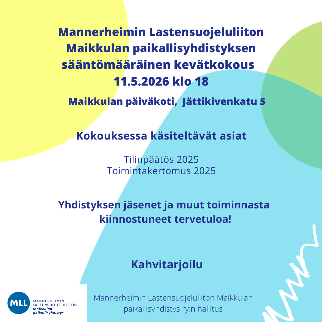 MLL Maikkulan kevätkokous 11.5.