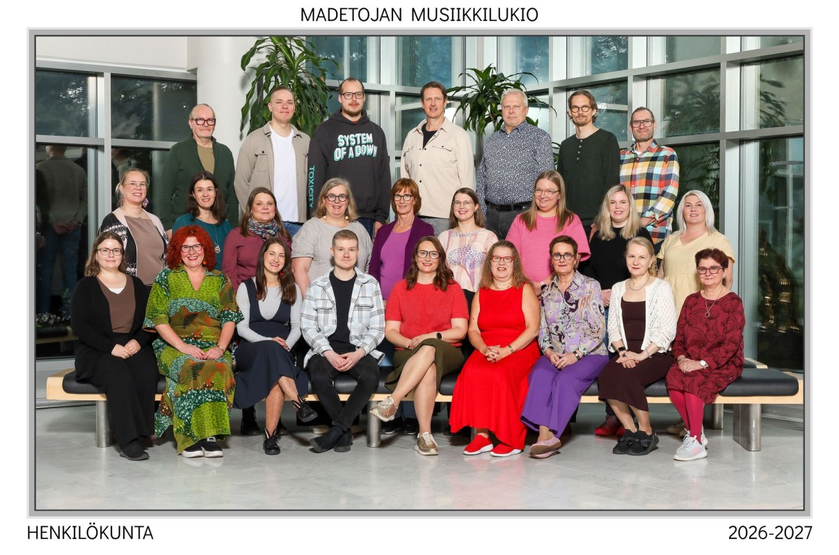 Madetojan musiikkilukion henkilökunta 2026–2027
