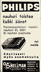 Kuva: Philips-kasettisoittimen mainos.