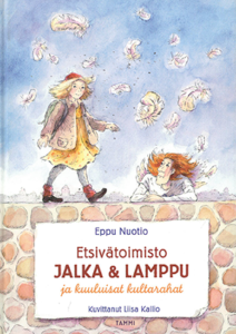 Etsivätoimisto Jalka & Lamppu ja kuuluisat kultarahat -kirjan kansikuvitus