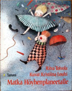 Matka Höyhenplaneetalle -kirjan kansikuvitus