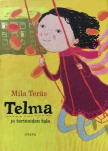 Telma ja tarinoiden talo -kirjan kansikuvitus