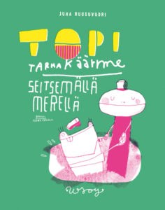 Topi Tarhakäärme seitsemällä merellä -kirjan kansikuvitus