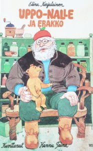 Uppo-Nalle ja Erakko -kirjan kansikuvitus