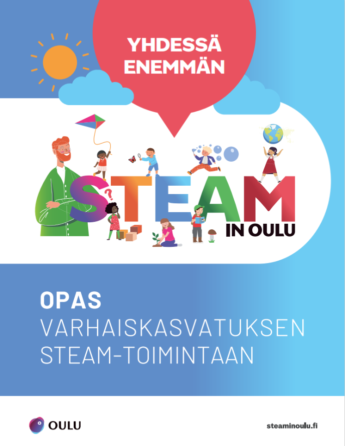 Kuvake STEAM in Oulu käsikirjan varhaiskasvatusversiolle.