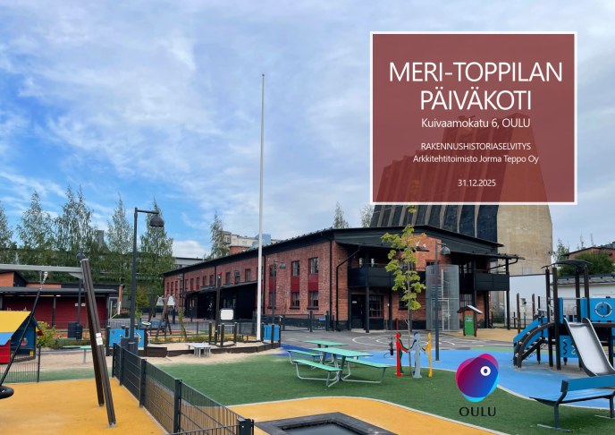 Meri-Toppilan päiväkodin rakennushistoriaselvityksen kansikuva
